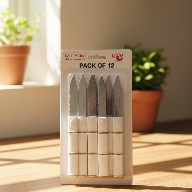 12 Piece Knife Set | Professional Stainless Steel Kitchen Knives With Ergonomic Handles Daraazpk