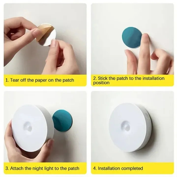 (2 Pcs) Intelligent Induction Lamp – Smart Motion Sensor Rechargeable Wireless Night Light Daraazpk