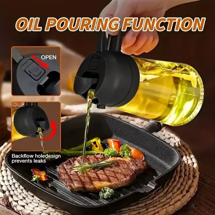2 in 1 Oil spray bottle oil jug for kitchen Daraazpk
