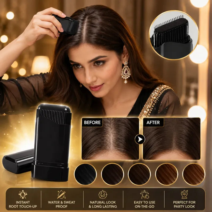 Instant Root Touch-Up Hair Color Comb Stick | Waterproof & Sweatproof Hair Dye Comb Daraazpk