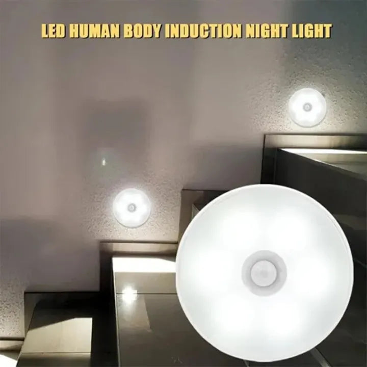 (2 Pcs) Intelligent Induction Lamp – Smart Motion Sensor Rechargeable Wireless Night Light Daraazpk
