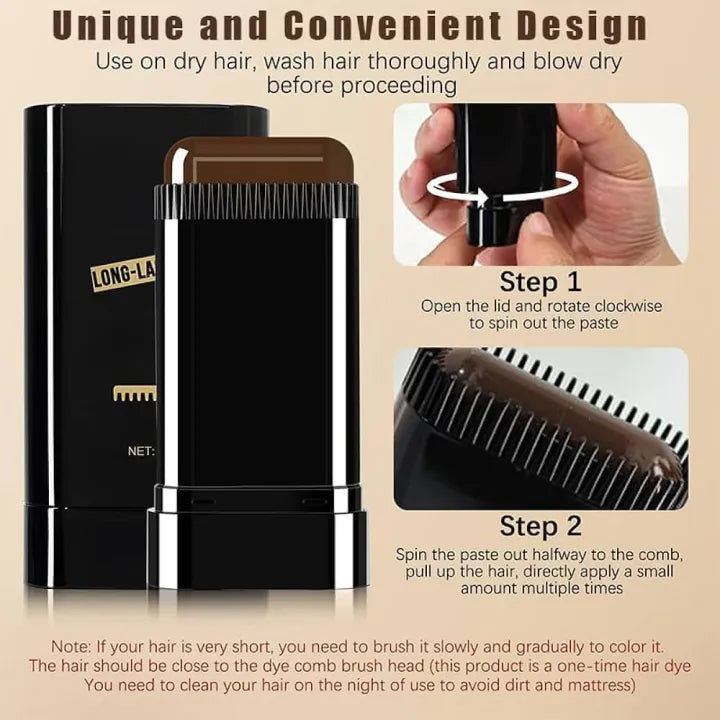 Instant Root Touch-Up Hair Color Comb Stick | Waterproof & Sweatproof Hair Dye Comb Daraazpk