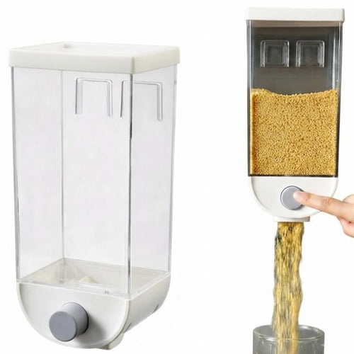 1.5L Wall Mounted Rice Bucket Kitchen Cereal Dispenser Daraazpk
